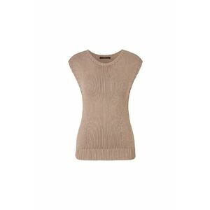 Vesta din tricot cu guler rotund - Maro imagine