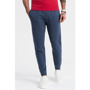 Pantaloni de trening cu croiala conica si snur de ajustare - Bleumarin imagine