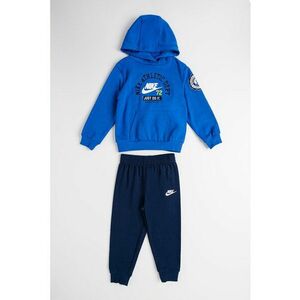 Trening din amestec de bumbac cu imprimeu logo - Alb/Albastru imagine