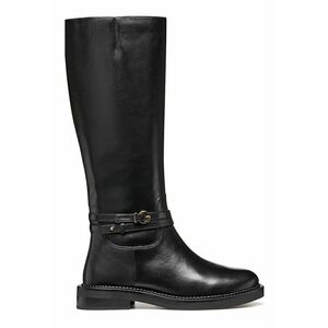 Cizme medii de piele - Negru imagine