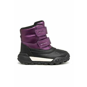 Ghete cu inchidere velcro - Negru/Violet imagine