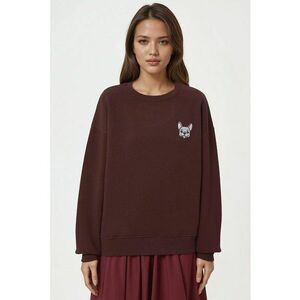 Hanorac dama model animal - maro cognac - Maro cognac imagine