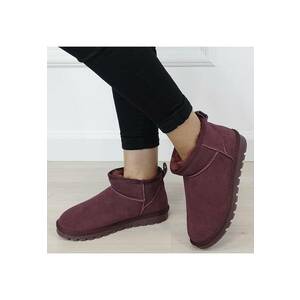 Ghete bordo din piele naturala W5821 118 18291 - Bordeaux imagine