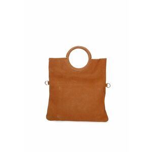 Geanta din piele intoarsa cu maner si etui interior detasabil Zelia - Portocaliu persan imagine