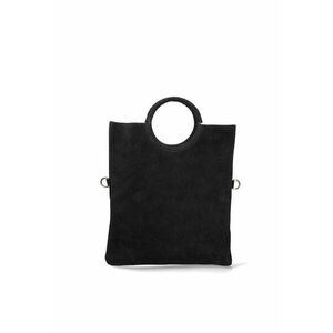 Geanta din piele intoarsa cu maner si etui interior detasabil Zelia - Negru imagine