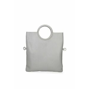 Geanta din piele cu maner Valora Chic - Gri imagine