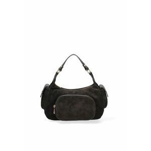 Geanta din piele intoarsa cu bareta de umar Ardena - Negru imagine