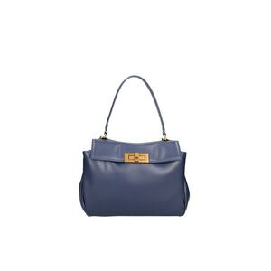 Geanta din piele cu bareta de umar Padova - Bleumarin imagine