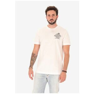 Tricou de bumbac cu imprimeu text - Alb imagine