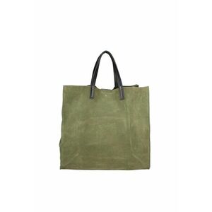 Geanta tote din piele intoarsa cu etui detasabil Novara Lux - Verde inchis imagine
