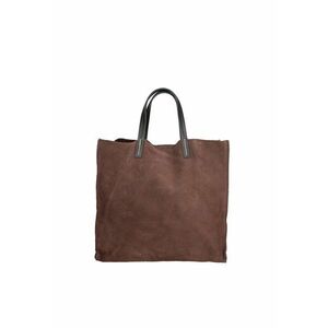 Geanta tote din piele intoarsa cu etui detasabil Novara Lux - Maro inchis imagine