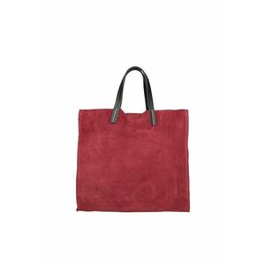 Geanta tote din piele intoarsa cu etui detasabil Novara Lux - Visiniu imagine