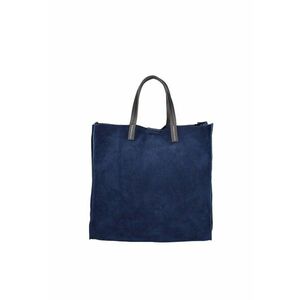 Geanta tote din piele intoarsa cu etui detasabil Novara Lux - Albastru inchis imagine