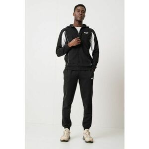 Trening cu fermoar si gluga - Alb/Negru imagine