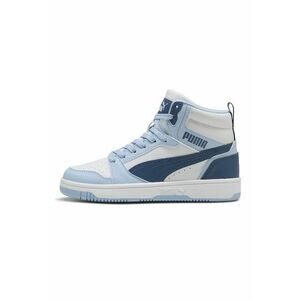 Pantofi sport Rebound V6 mid-cut din piele ecologica - Alb/Albastru deschis/Albastru petrol imagine