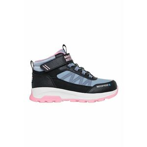 Ghete impermeabile cu velcro - Albastru pastel/Negru/Roz pal imagine