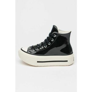 Pantofi sport de piele lacuita Chuck Taylor All Star Lift Double Stack - Negru imagine