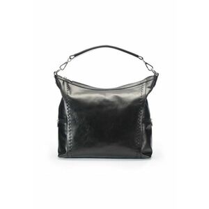 Geanta dama piele - Saculet Dora - negru - 42x12x32 cm imagine
