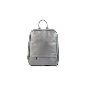 Geanta dama piele - Rucsac 2 - argintiu - 28x15x28 cm imagine
