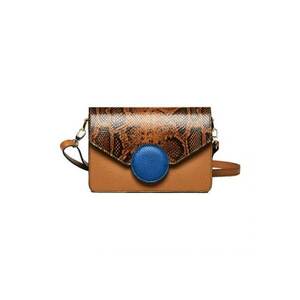 Geanta dama piele - Carmen - coniac albastru - 22x10x15 cm imagine