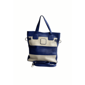 Geanta dama piele - Laura 42 - albastru - 33x7x35 cm imagine