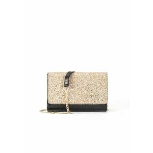 Geanta dama piele - Plic Laura 41 CR sclipici auriu - 26x7x17 cm imagine