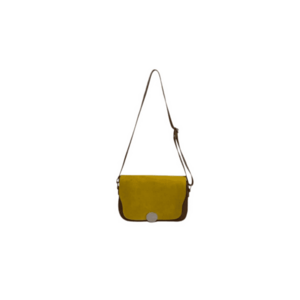 Geanta dama piele - Cara - galben - 29x9x19 cm imagine