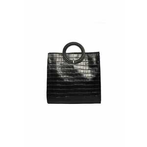 Geanta dama piele - Olimpia - neagra - 22x10x17 cm imagine