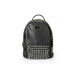 Rucsac dama piele - 3 mare cu tinte - negru - 29 x 16 x 35 cm imagine