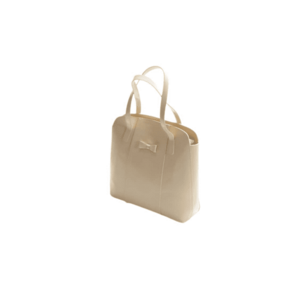 Geanta dama piele - Papion mare - crem - 37x10x32 cm imagine
