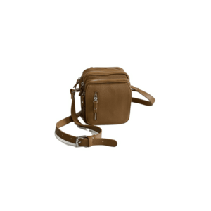 Borseta barbati piele - Sebastian - coniac - L: 16x9x18 cm imagine