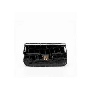 Geanta dama piele - Plic Laura 37 - negru - 24x4x12 cm imagine