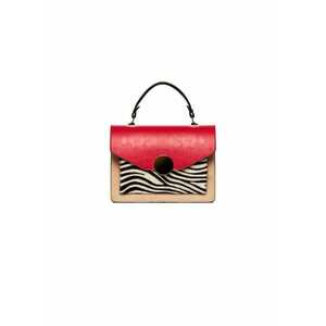 Geanta dama piele - Ema - rosu capucino - 27x11x20 cm imagine