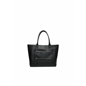 Geanta dama piele - Ellis - negru - 30x11x29 cm imagine