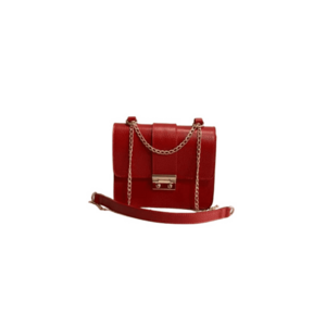 Geanta dama piele - Divya - rosu - 19x6x16 cm imagine