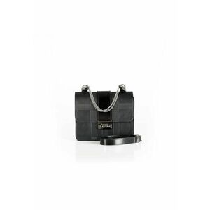 Geanta dama piele - Divya - negru - 19x6x16 cm imagine