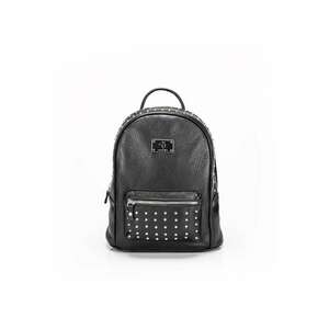 Geanta dama piele - Rucsac 3 intermediar cu tinte - negru - 26x14x26 cm imagine