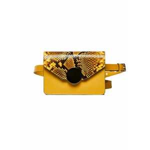 Geanta dama piele - Cora - galben - 22x10x15 cm imagine