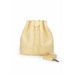 Geanta dama piele - Saculet mic - crem - 30x12x30 cm imagine