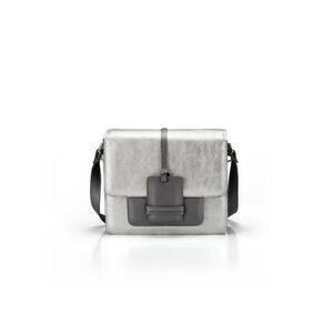 Geanta dama piele - Diva - argintiu - 26x8x26 cm imagine