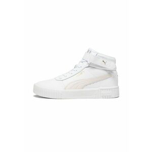 Pantofi sport mid-high de piele si piele ecologica Carina 2.0 - Alb/Piersica imagine