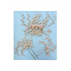 Set 3 Accesorii par - auriu - cu perle - Magda C1 - imagine