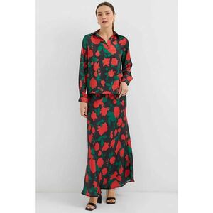 Set doua piese - maneca lunga - imprimeu floral - textil imagine