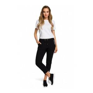 Pantaloni dama - \ Bumbac/Elastan - Negru - Negru imagine