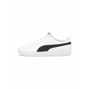 Pantofi sport unisex low-top de piele ecologica Rickie - Alb/Negru imagine