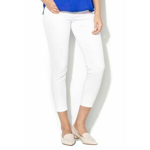 Blugi skinny cu talie inalta - Alb imagine