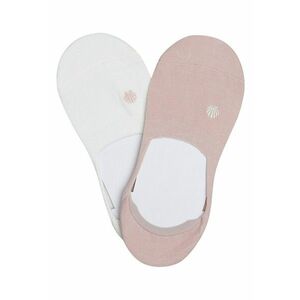Sosete dama Rivet set de 2 perechi roz murdar - alb crem - Alb imagine