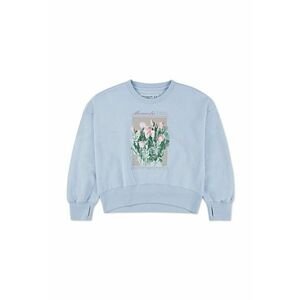 Bluza de trening cu anouri pentru degete - Albastru deschis imagine
