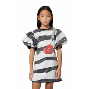 Rochie scurta cu croiala dreapta - Alb/Negru imagine