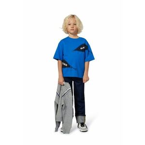 Bluza de trening din bumbac cu imprimeu grafic pe partea din spate - Negru/Gri melange imagine
